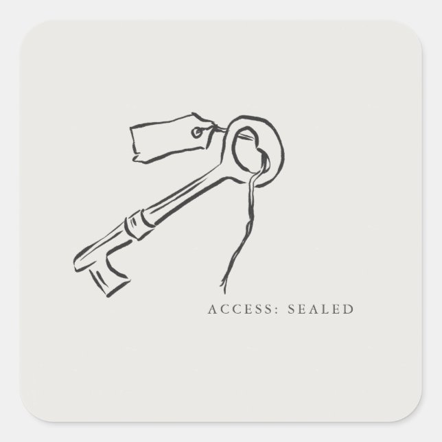 Adesivo Quadrado Sealed Key- Regency Correspondence Archive  (Frente)