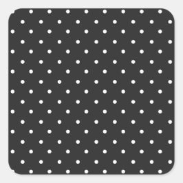 Adesivo Quadrado Seamless black and white polka dot pattern 