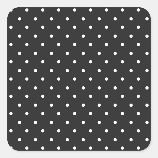 Adesivo Quadrado Seamless black and white polka dot pattern  (Frente)