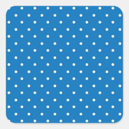 Adesivo Quadrado Seamless blue background polka dot pattern 