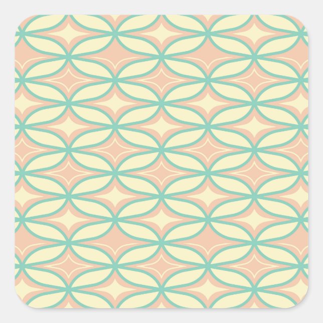 Adesivo Quadrado  Seamless geometric pattern in diamond shapes  (Frente)