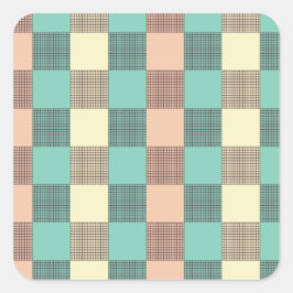 Adesivo Quadrado Seamless plaid pattern  
