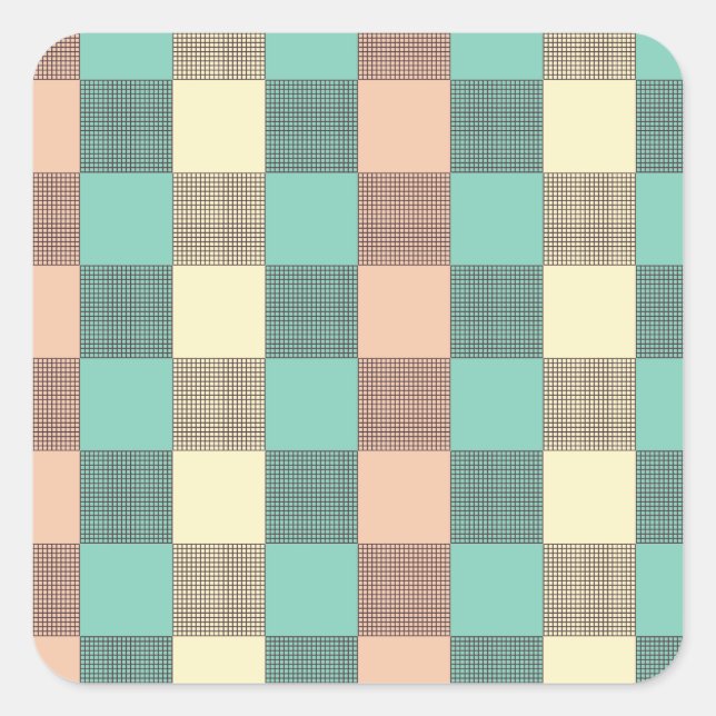 Adesivo Quadrado Seamless plaid pattern   (Frente)