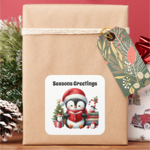 Adesivo Quadrado Seasons cumprimenta pebuti no Natal