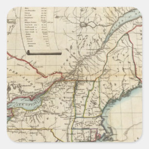 Adesivo Quadrado Seat da guerra em America do Norte