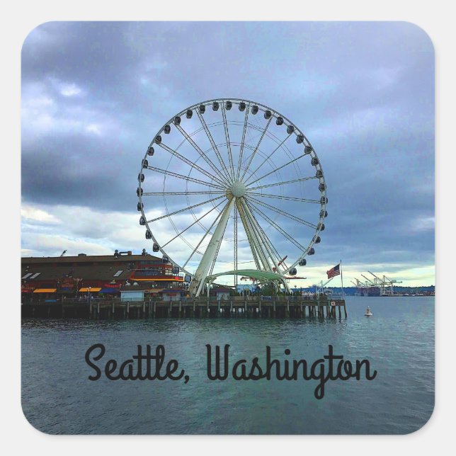 Adesivo Quadrado Seattle Excelente Wheel nº 2 Stickers (Frente)