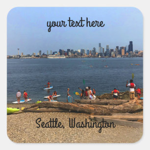 Adesivo Quadrado Seattle Skyline nº 4-1 Stickers
