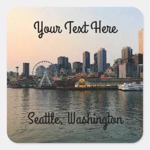 Adesivo Quadrado Seattle Skyline nº 5 Stickers