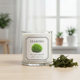 Adesivo Quadrado Seaweed Soy Wax Candle Label