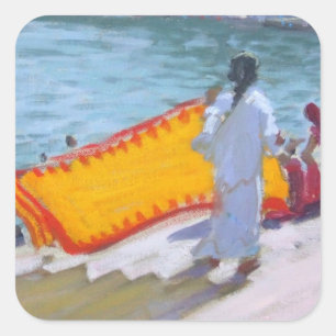 Adesivo Quadrado Secando Sari Pushkar