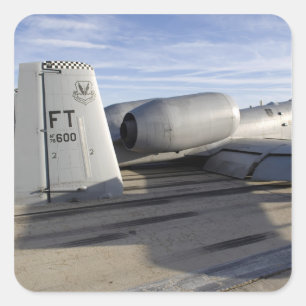 Adesivo Quadrado Seção da cauda de um raio A-10 Thunderbolt II