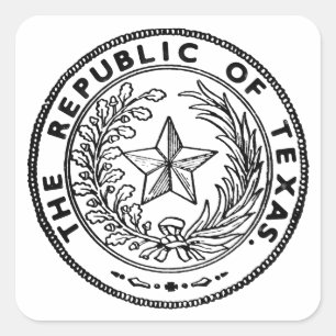 Adesivo Quadrado Secede a república de Texas