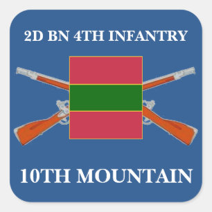 ADESIVO QUADRADO SEGUNDO BATTALION 4ª INFANTEIRA 10ª MONTANHA