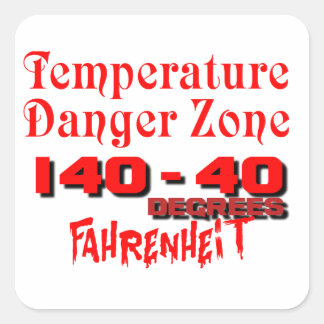 Adesivo Quadrado Segurança da comida (Lembrete)