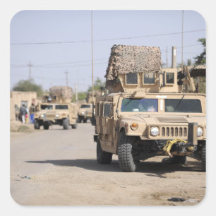 Adesivo Quadrado Segurança da conduta de Humvee durante uma