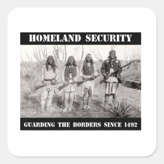 Adesivo Quadrado SEGURANÇA HOMELAND protegendo as fronteiras desde
