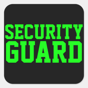 Adesivo Quadrado Segurança Neon Verde