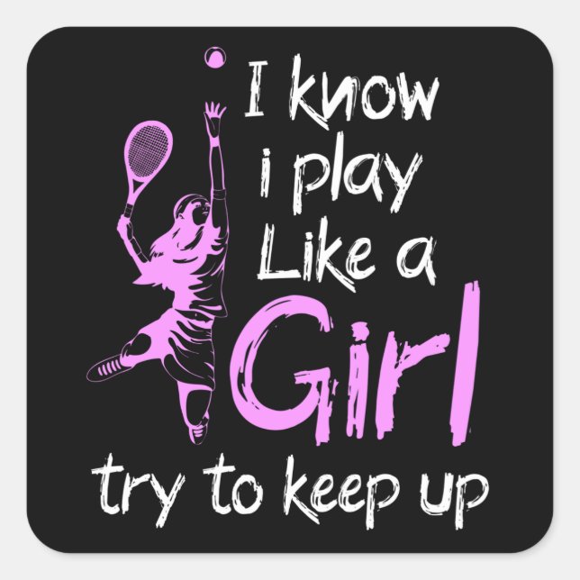 Adesivo Quadrado sei que toco como uma tênis (Frente)