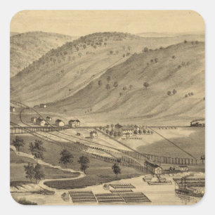 Adesivo Quadrado Seis balsas da milha