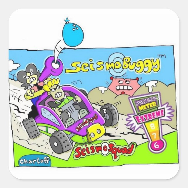 Adesivo Quadrado SeismoSquad Seismo Buggy Sticker (Frente)