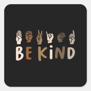 Adesivo Quadrado Seja feliz, cotidiano, com óculos, com o símbolo