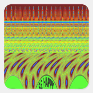 Adesivo Quadrado Seja feliz Tenha um bom dia