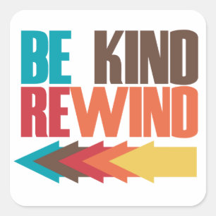 Adesivo Quadrado Seja gentil com o retrocesso dos anos 80