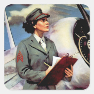 Adesivo Quadrado Seja um fuzileiro - Liberte um fuzileiro para luta