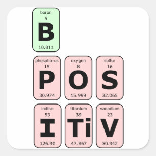 Adesivo Quadrado Seja uma citação científica engraçada positiva