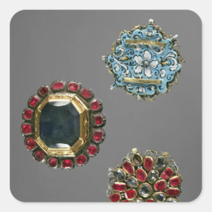 Adesivo Quadrado Seleção de broches do traje