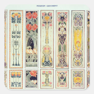 Adesivo Quadrado Seleção dos designs do painel, placa IX de "Modern