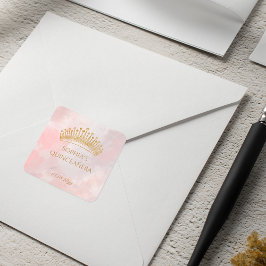 Adesivo Quadrado Seletor de Envelope Personalizado de Quinceanera C