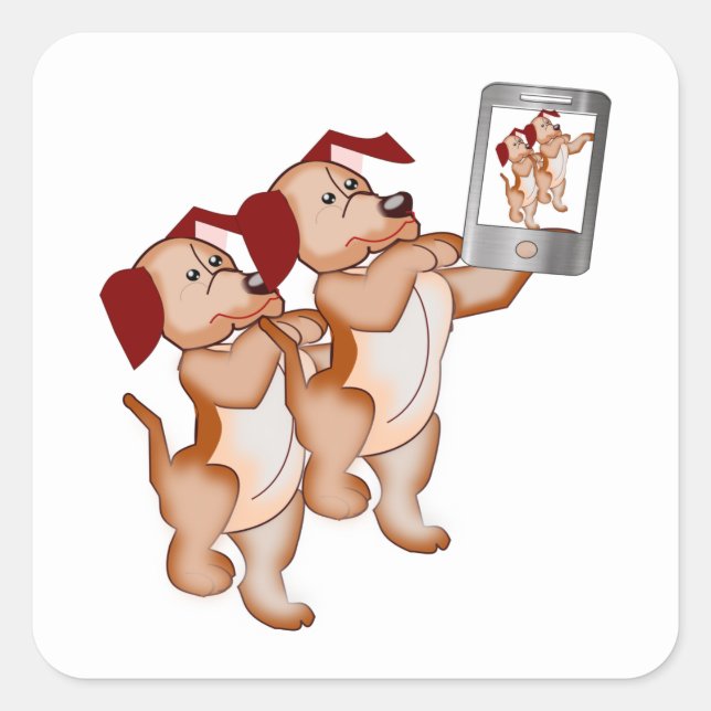 Adesivo Quadrado Selfie Buddies Sticker (Frente)