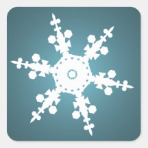 selo azul do floco de neve