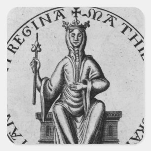 Adesivo Quadrado Selo da imperatriz Matilda