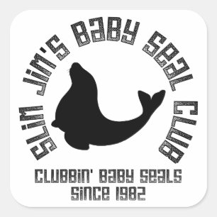 Adesivo Quadrado Selo de bebê Clubber