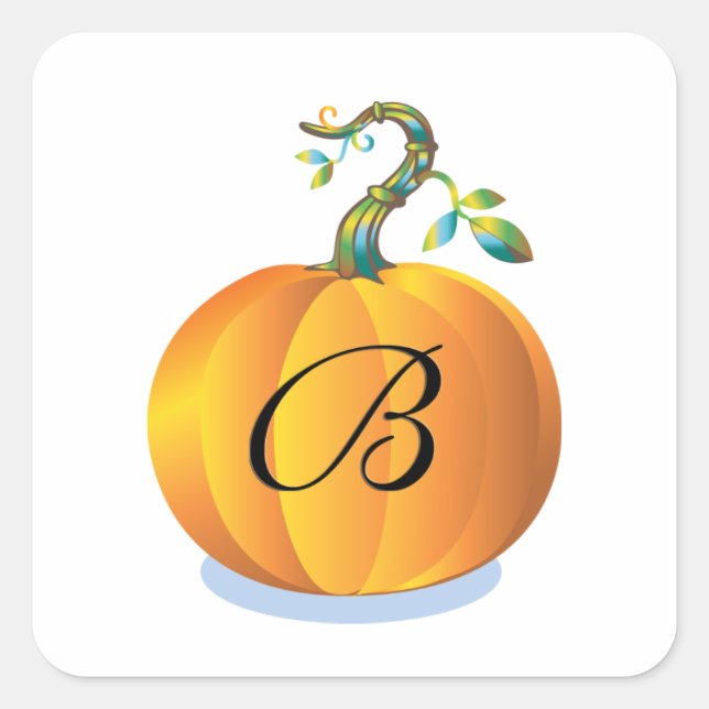 Adesivo Quadrado Selo de Convite do casamento outono (Frente)