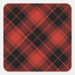 Adesivo Quadrado Selo de envelope de Xadrez simples