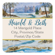 Selo de Envelope do País de inverno