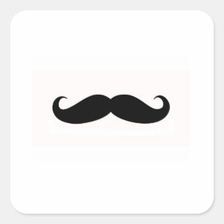 Adesivo Quadrado Selo de Envelope Mustache