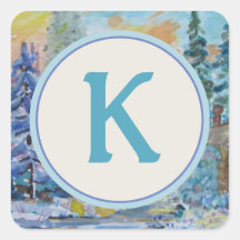 Selo de Envelope na moda Monograma