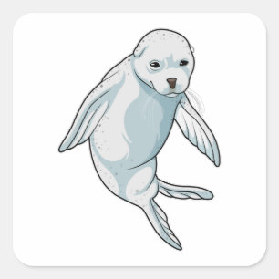 Adesivo Quadrado Selo de Natação