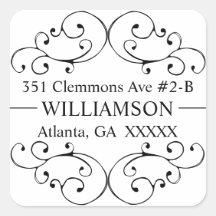 Selo do Endereço de Retorno do Comboio Whimsical -