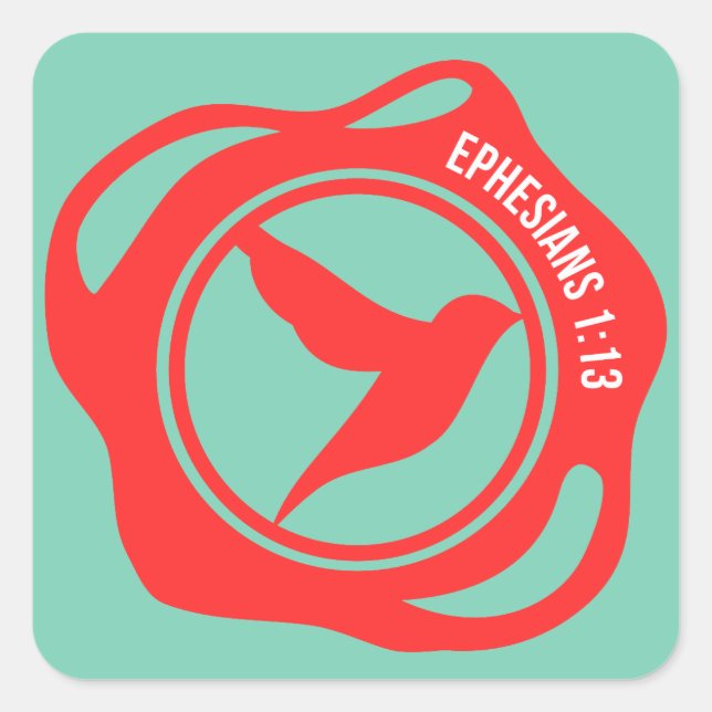 Adesivo Quadrado Selo do Espírito Santo (Frente)