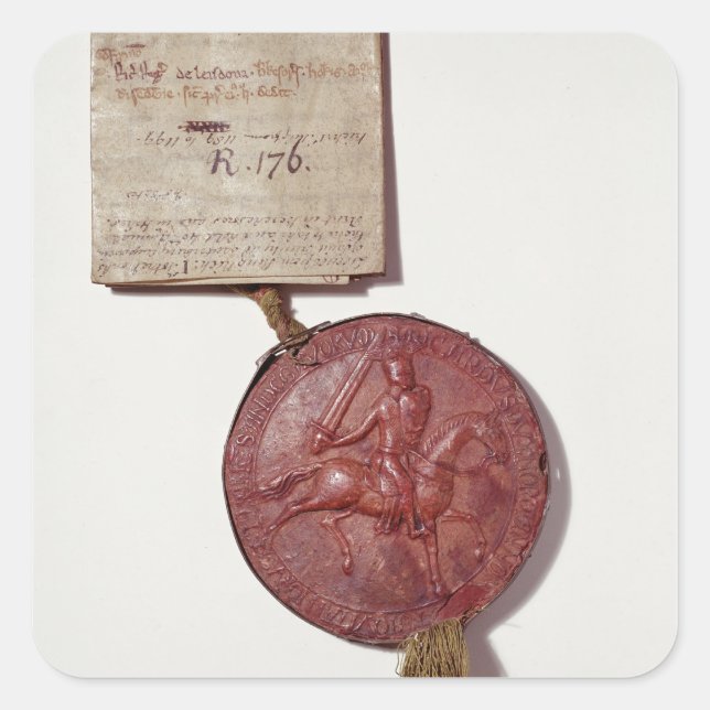 Adesivo Quadrado Selo do Rei Richard I (Frente)