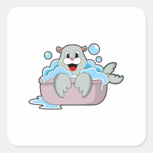 Adesivo Quadrado Selo na banheira