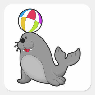 Adesivo Quadrado Selo nos esportes aquáticos com polo aquático