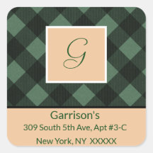 Selo quadrado quadrado do endereço de devolução do