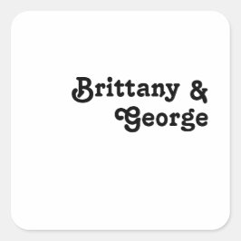 Adesivo Quadrado Selos De Envelope De Casamento Com Letra Retroativ