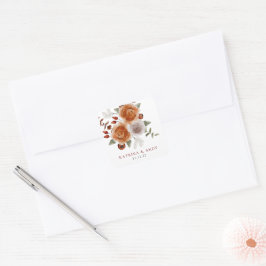 Adesivo Quadrado Selos De Envelope De Convite Para Casamento